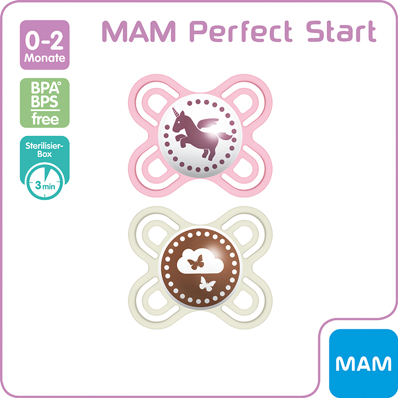 MAM Perfect Start Silikon 0-2 Monate - girl