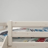 FLEXA Classic halbhohes Bett mit senkrechter Leiter und Rutsche weiss lasiert Detailansicht