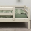 FLEXA Classic Bett mit halber und hinterer Absturzsicherung weiss lasiert Detailansicht