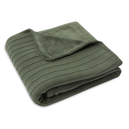 Jollein Decke 75x100cm Pure Knit Leaf Green/Velvet